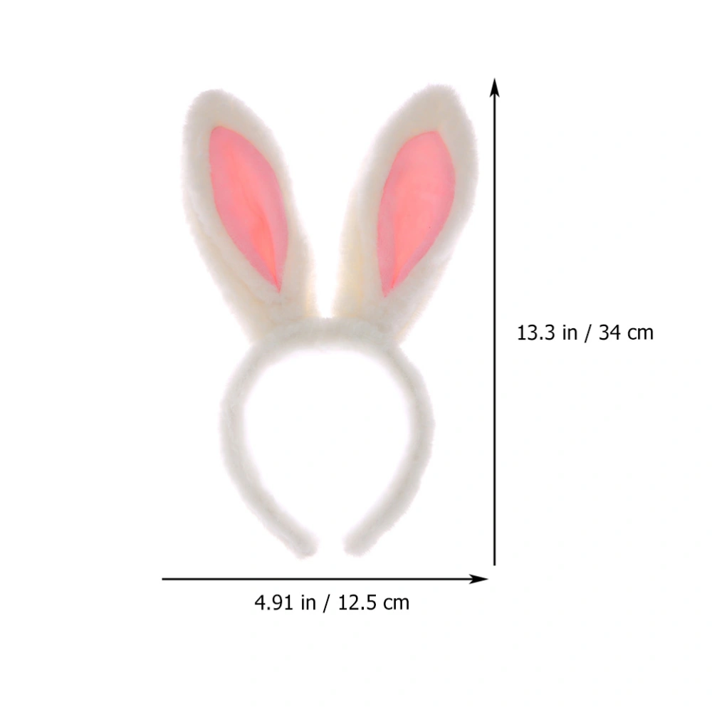 Lovely Rabbit Ear Hairband Plush Bunny Ear Headband Creative Party Headwear