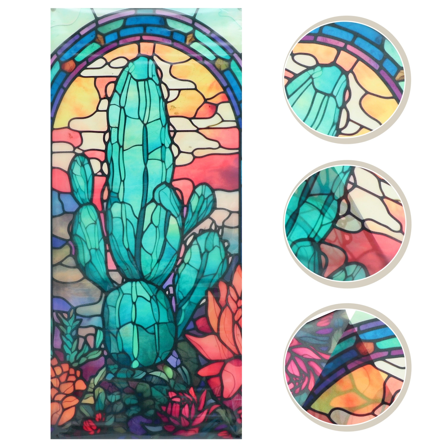Window Privacy Film Stained Glass Window Film Static Cling Privacy Static Cling for Glass