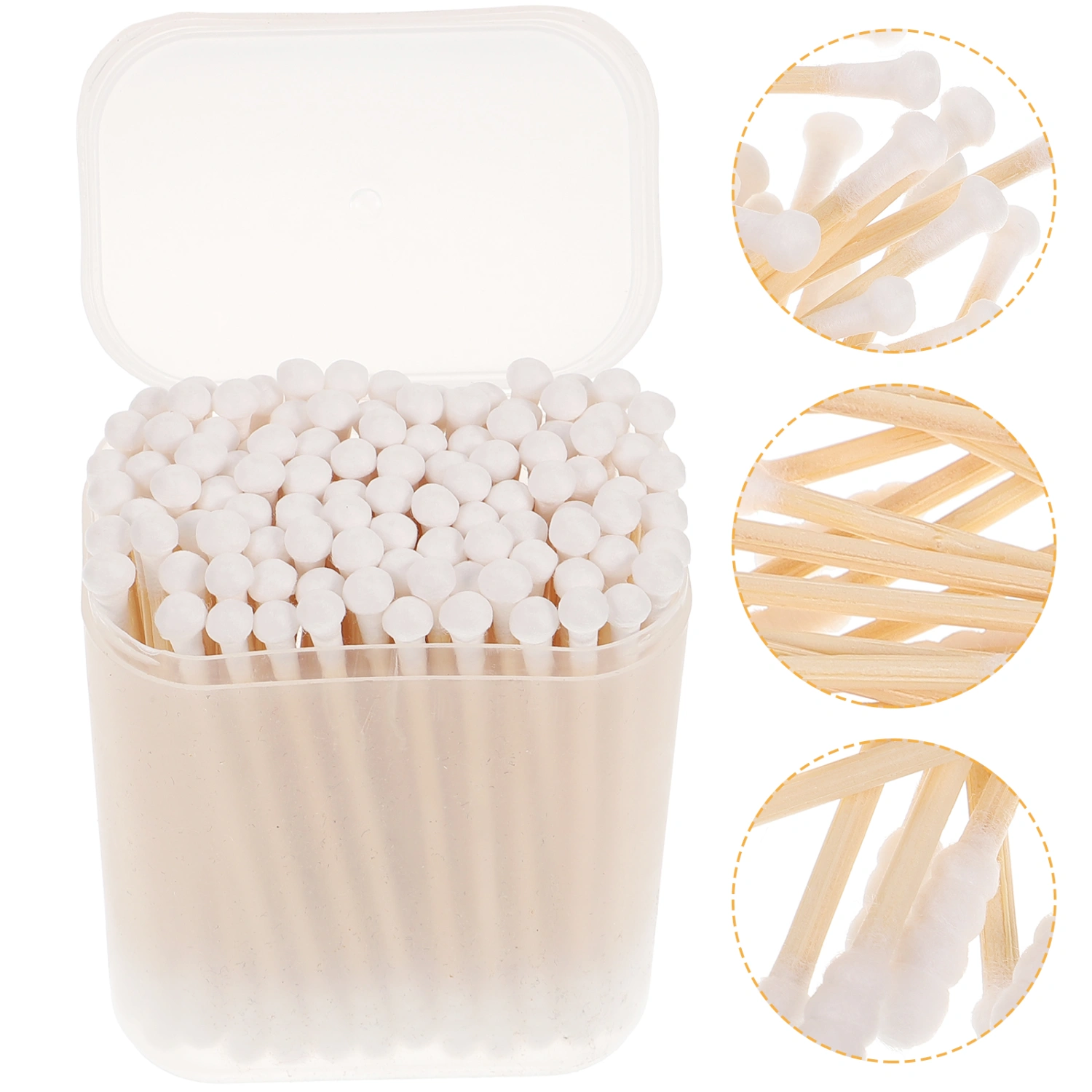 100 pcs Disposable Cotton Swabs Baby Cotton Swabs Double Ended Cotton Swabs with Storage Box