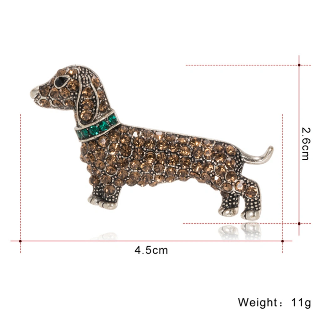 Enamel Simulated Dog Shaped Brooches Woman Clothes Decoration for Women