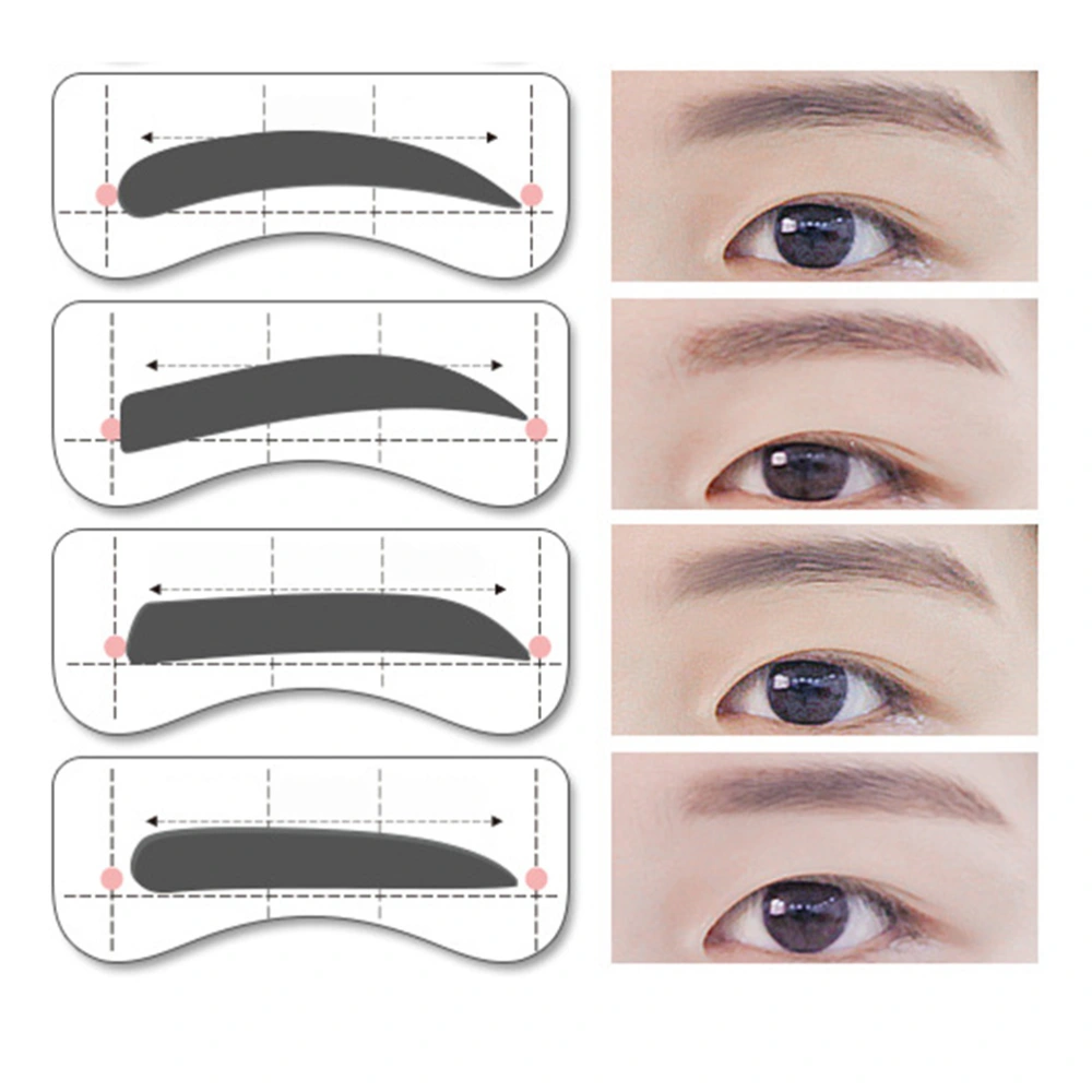 32 Pairs 8 Styles Eyebrow Shaping Stencils Template Tool DIY Eyebrow Sticker Beauty Tools