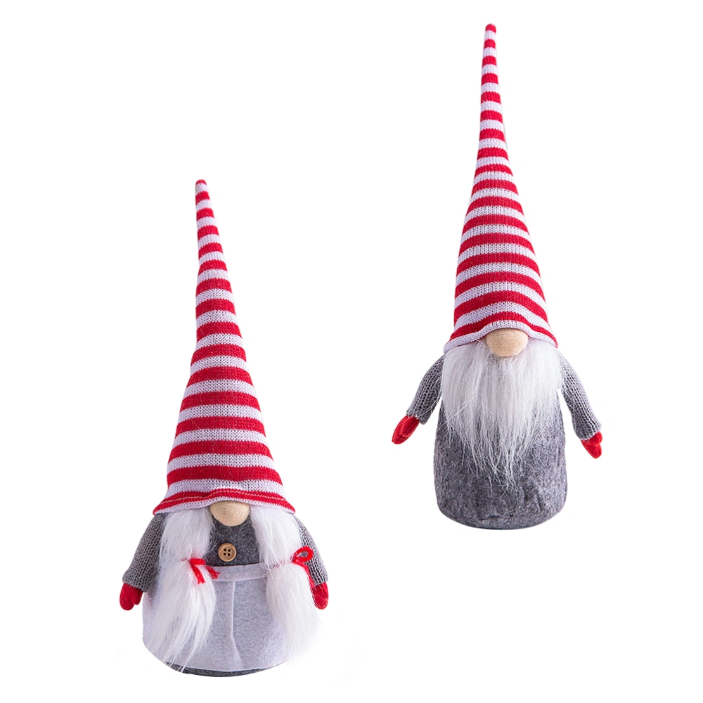 2 Pcs Nordic Style Gnome Christmas Faceless Gnome Doll Adornment