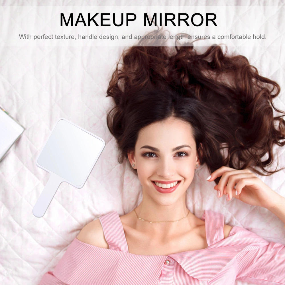 Portable Hand Mirror Adorable Makeup Mirror Household Barber Mirror Makeup Accessory