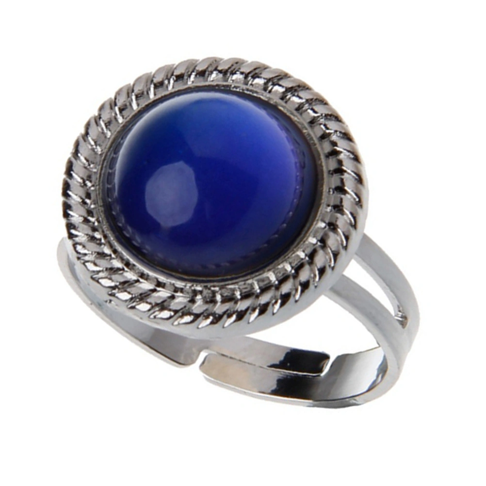 Smart Temperature Gemstone Ring Color Change Ring Hand Jewelry Adjustable Ring