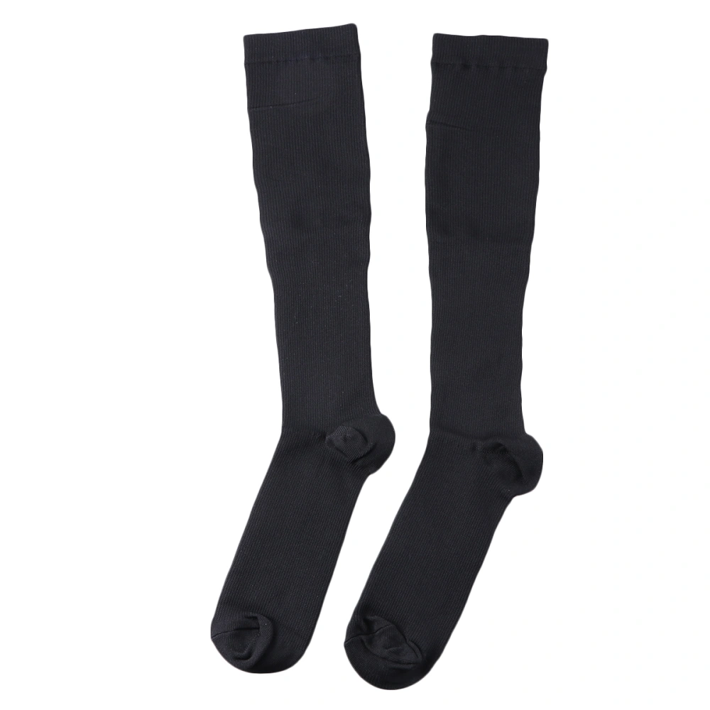 1 Pair Female Calf Compressing Stockings Fashion Leg Shaper Elastic Pressure Hose for Sports Size S/M Black