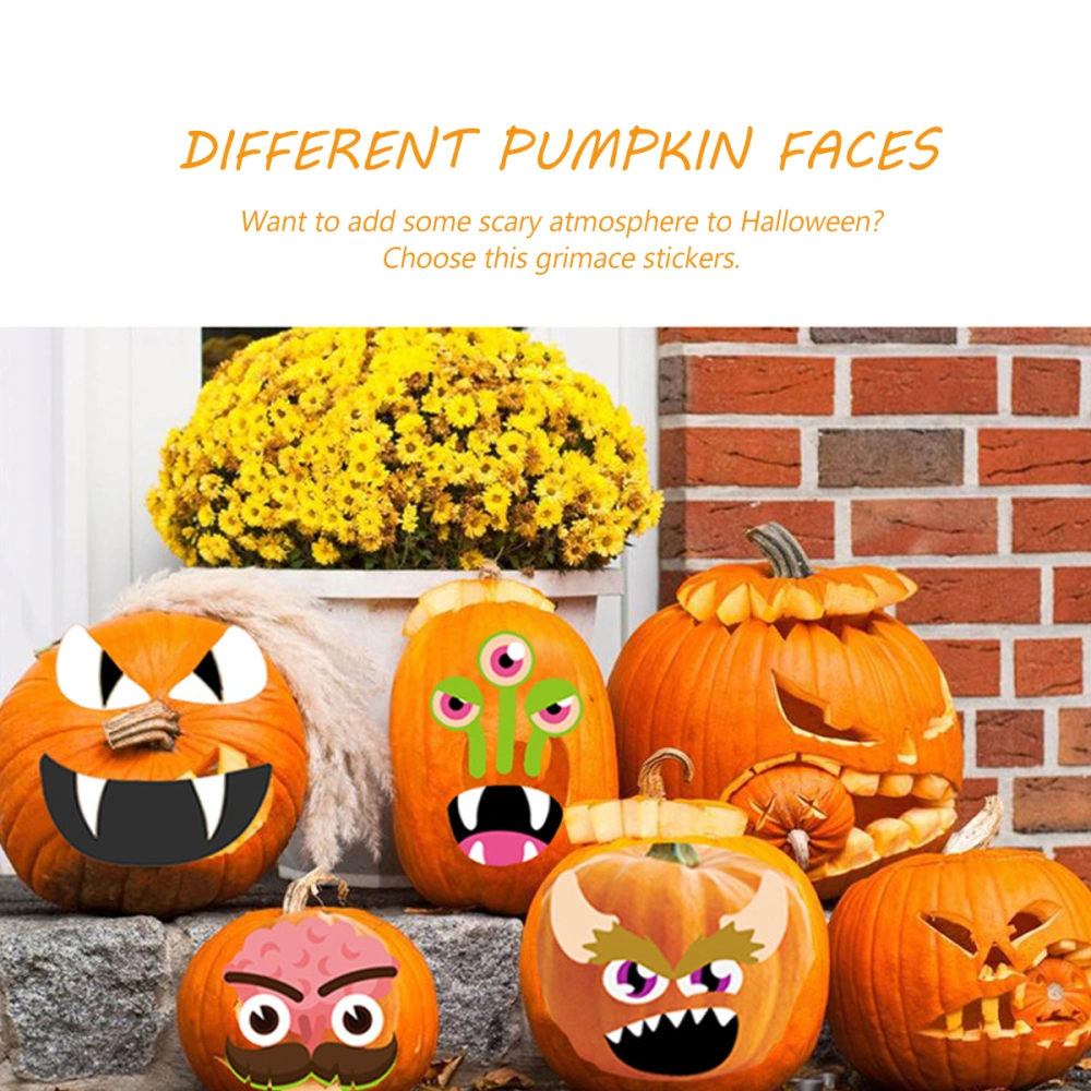 4pcs Creative Halloween Pumpkin Grimace Sticker Decorative Stickers Accessories