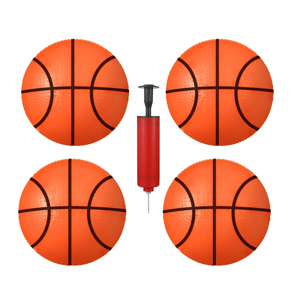 1 Set Inflatable Basketball Toys Portable Small Basketballs Children Plastic Basketball Toys