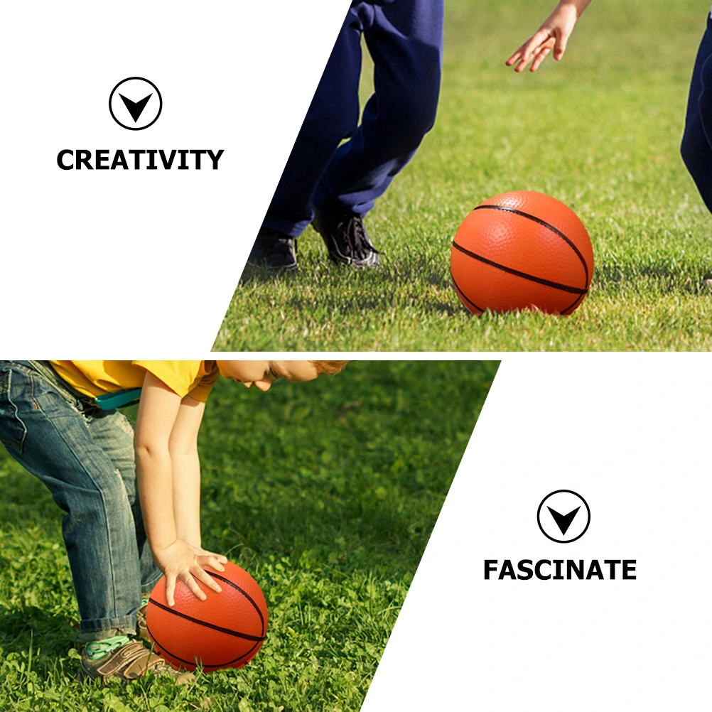 1 Set Inflatable Basketball Toys Portable Small Basketballs Children Plastic Basketball Toys