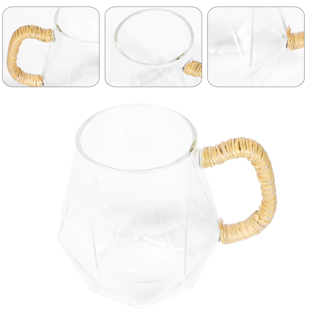 1Pc Beverage Cup Creative Tea Mug Glass Beverage Cup Water Holder Milk Cup