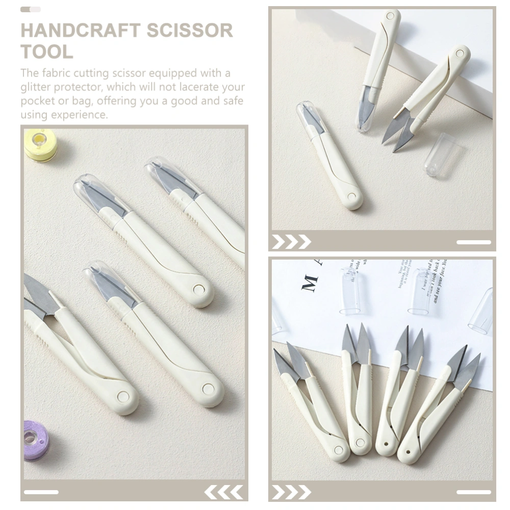 4pcs Household Small Handcraft Scissor Multi-functional Cutting Tool Embroidery Scissor With Cap