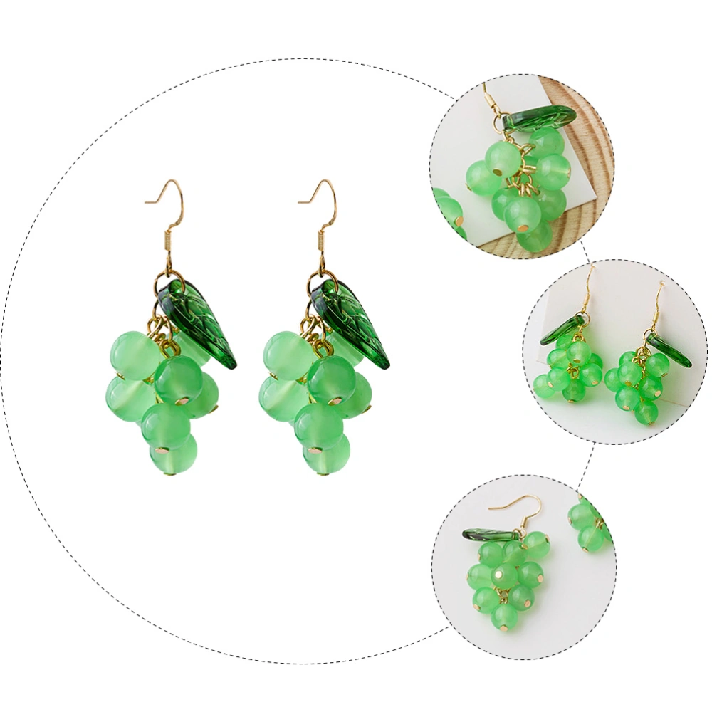 1 Pair of Fruit Series Earrings Decorative Ear Studs Creative Ear Pendants