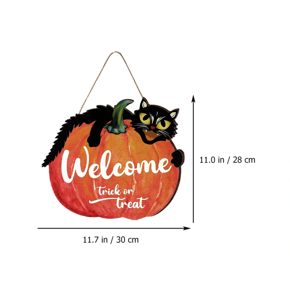 Halloween Themed Hanging Sign Halloween Welcome Door Sign Home Decoration