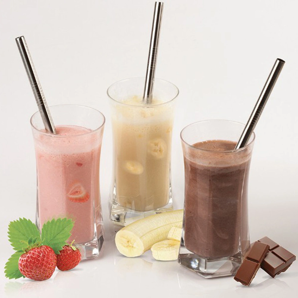 4pcs Stainless Steel Drinking Metal Straws Straw Reusable Drink Straw for Tumblers Rumblers Beverage