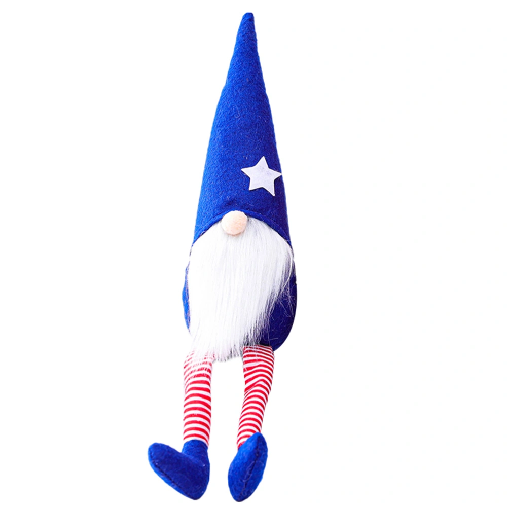 1Pc Independence Day Long Legs Gnome Doll Desk Faceless Doll Party Desktop Decor