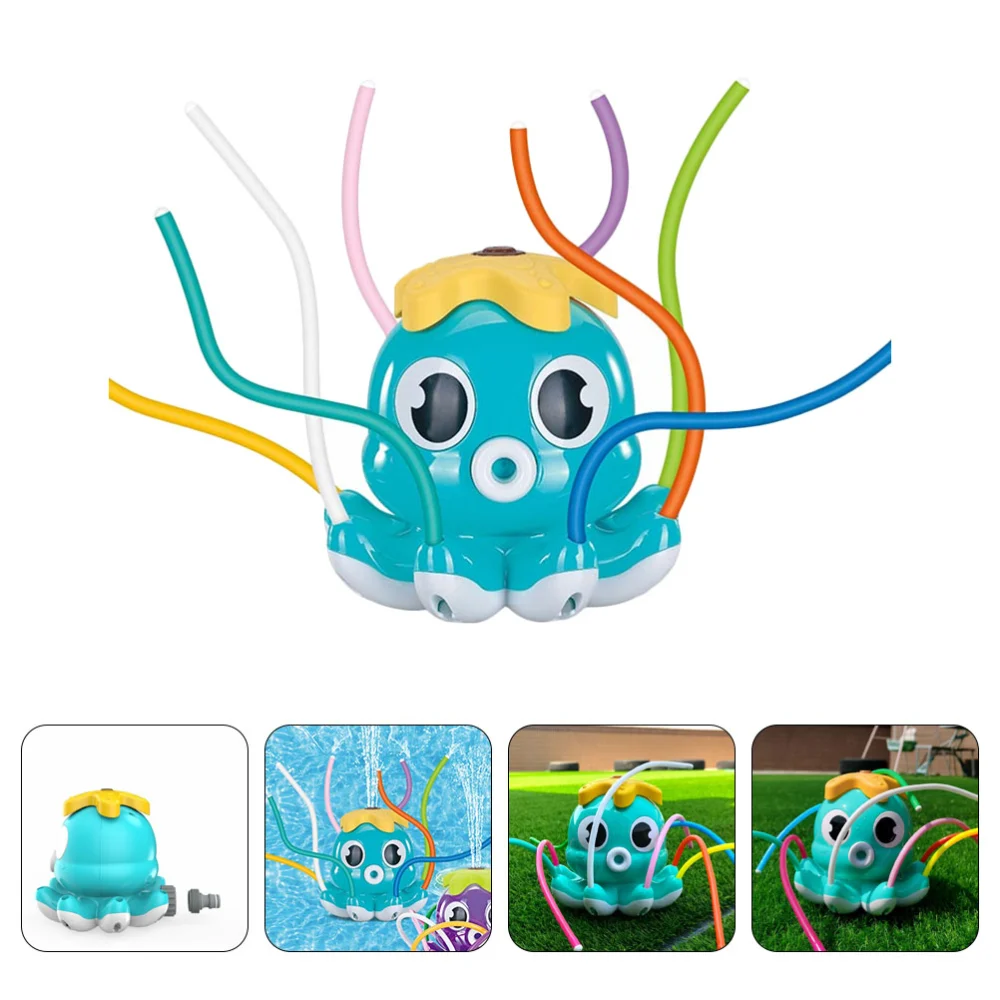 Children Outdoor Water Toy Toddler Rotatable Sprinkler Cartoon Octopus Plaything