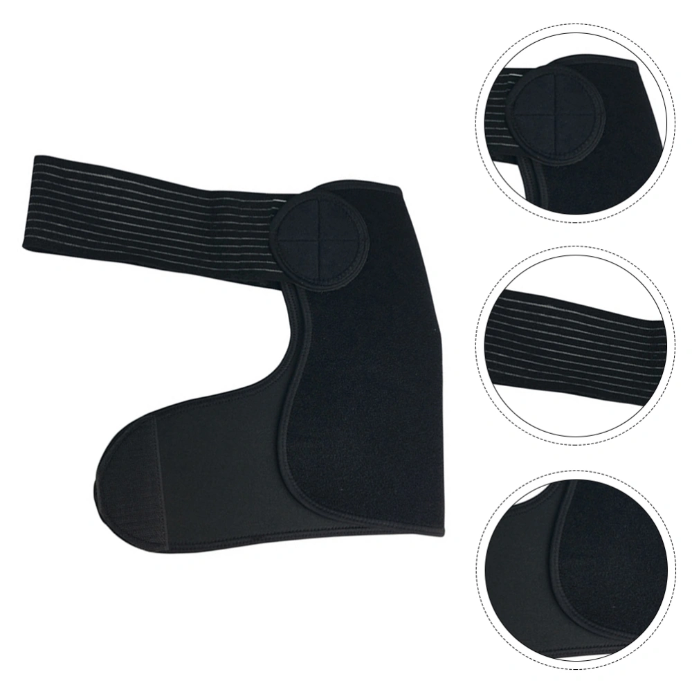 1pc  Adjustable Shoulder Brace Breathable Shoulder Compression Sleeve (Black)