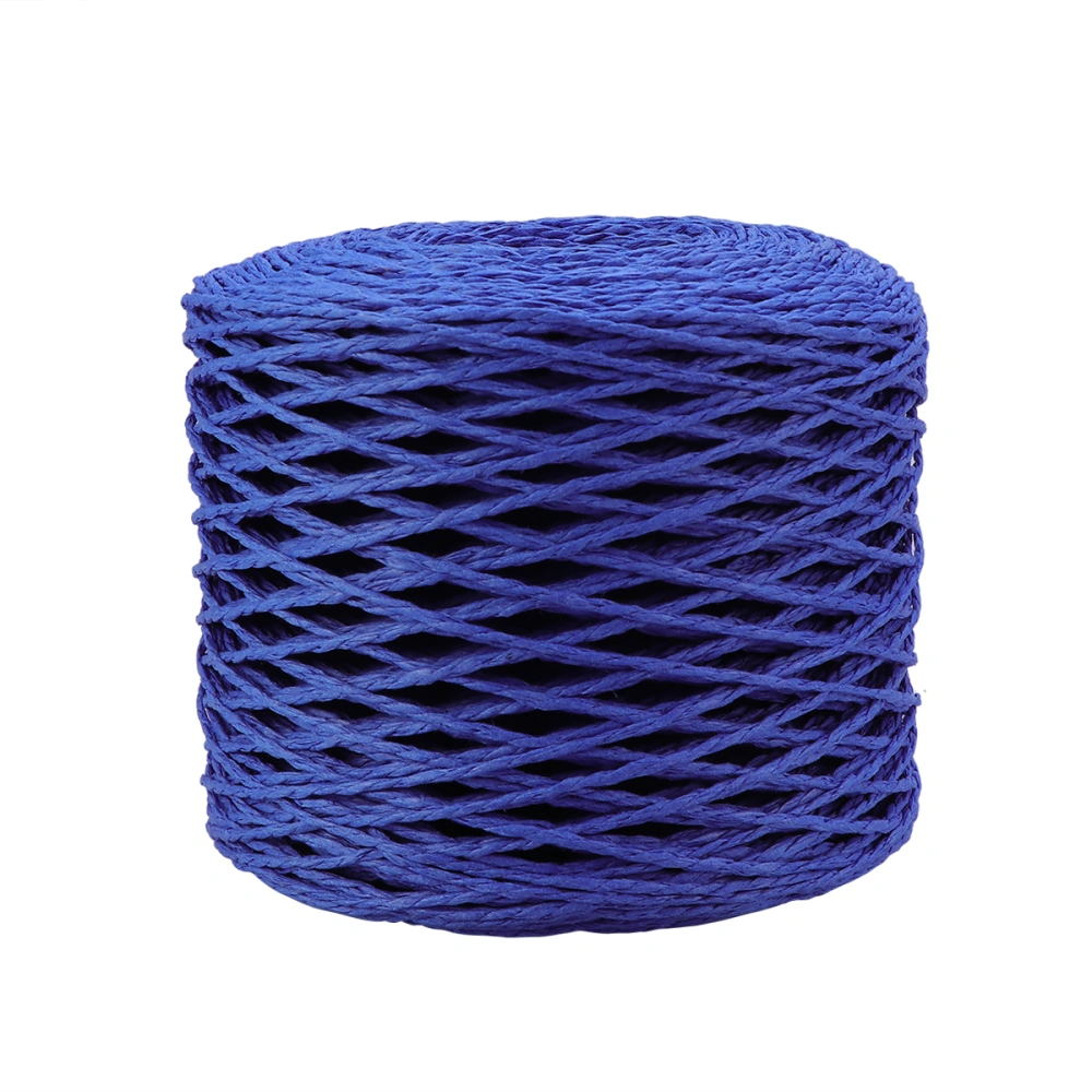 200m Decorative Colored Paper Wire Bifilar Raffia Paper Cord for DIY Packaging Crafts (Royalblue)