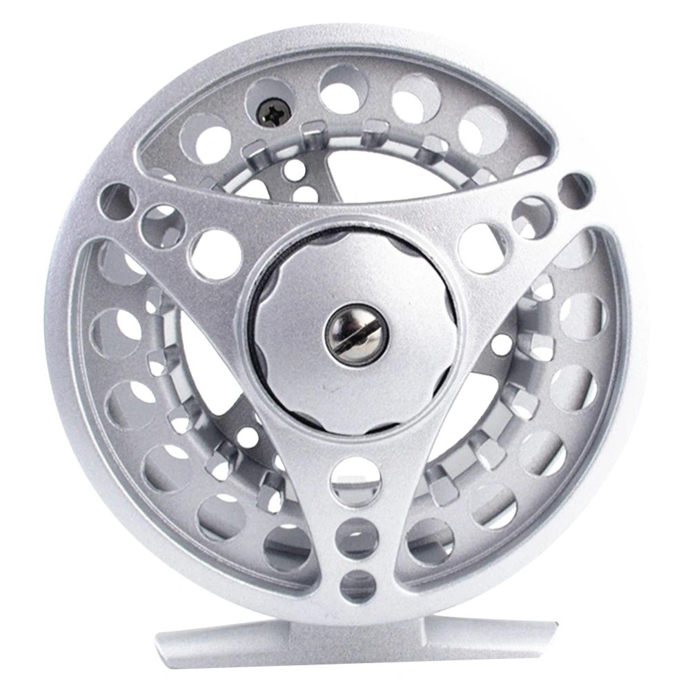 Aluminium Alloy Fly Fishing Reel Fishing Wheel Rod Wheel Metal Practical Fishing Pole Wheel (Silver 95mm Right Hand)