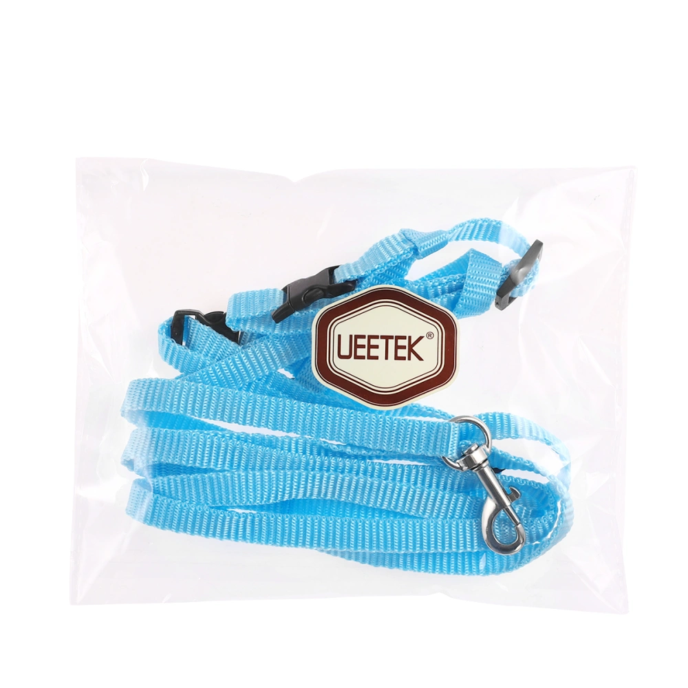 UEETEK Adjustable Pet Rabbit Walking Running Harness Leash Lead Pet Supplies (Sky-blue)