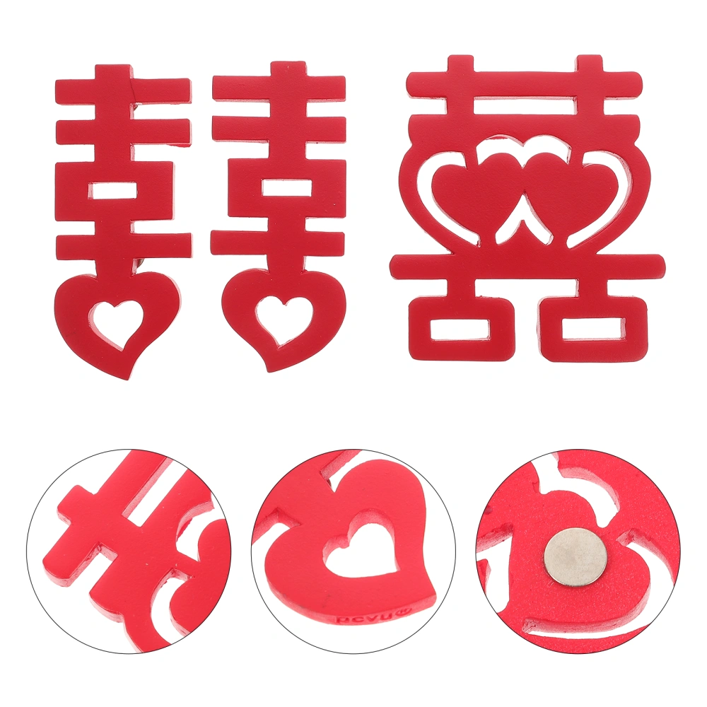 3pcs Refrigerator Magnetic Stickers Traditional Hi-character Fridge Sticker