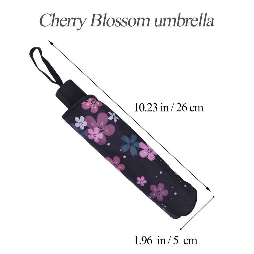 Pink Sakura Sunshade Umbrella Fashion UV Protection Folding Umbrella for Outdoor