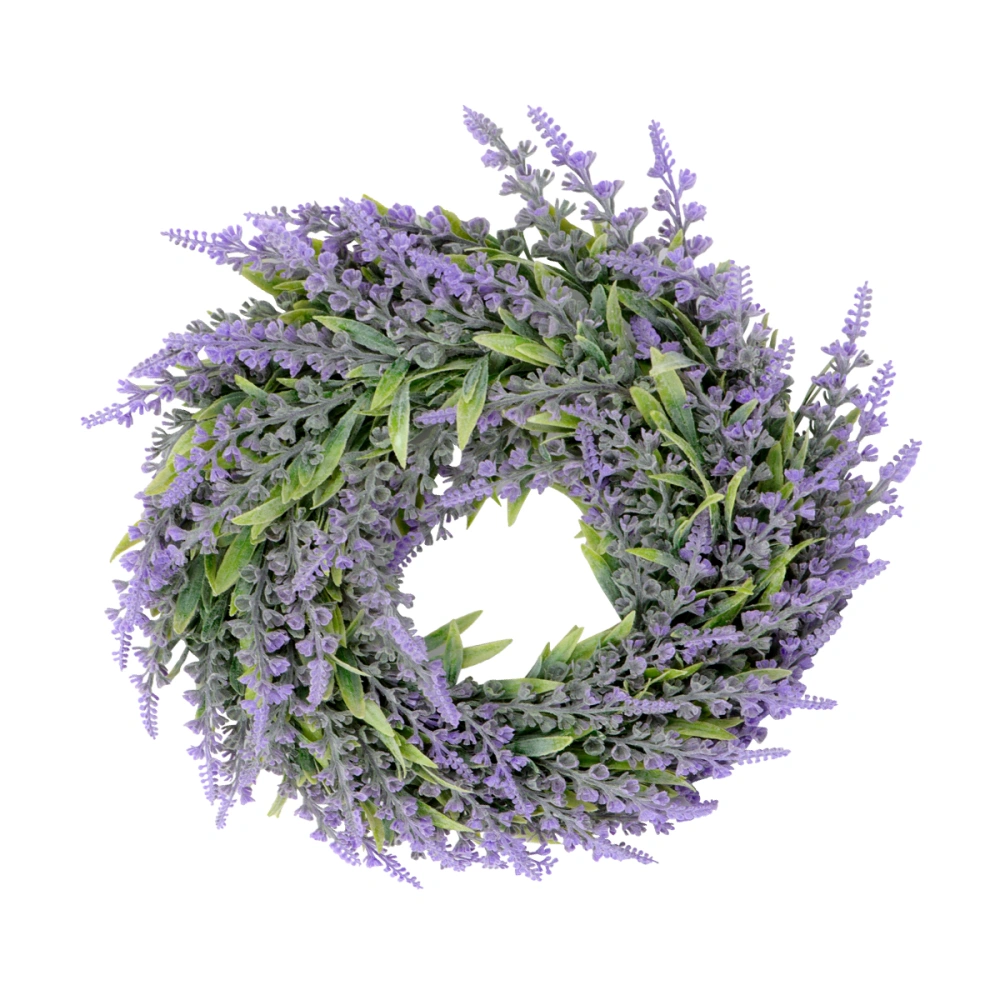 1PC Artificial Lavender Garland Decorative Wreath Hanging for Home (Purple)