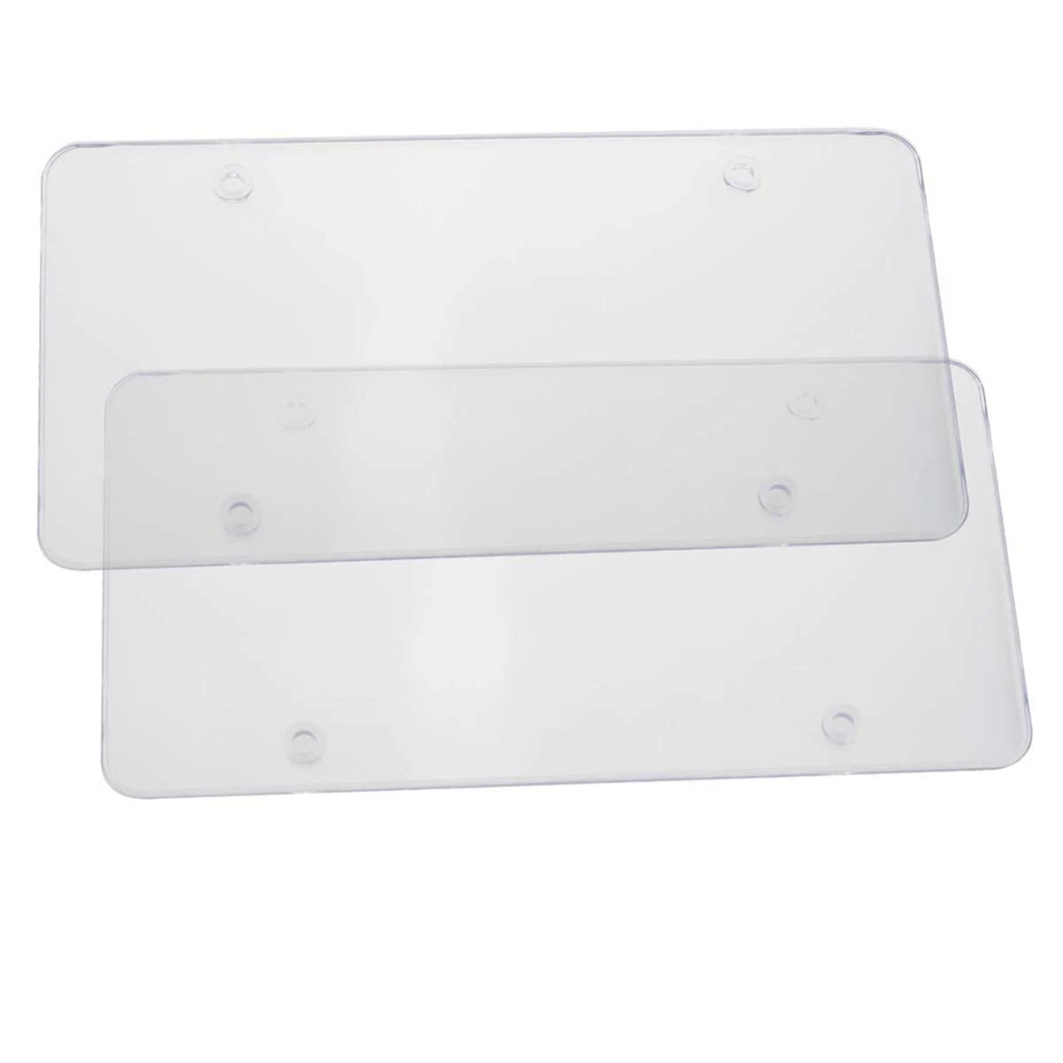 2Pcs Clear License Plate Tag Frame Covers Bubble Protector for Car Truck
