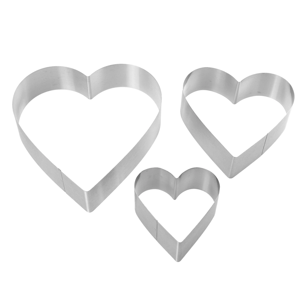 3pcs DIY Cake Making Mold Chic Heart Shape Cake Baking Kitchen Cake Mold Tool