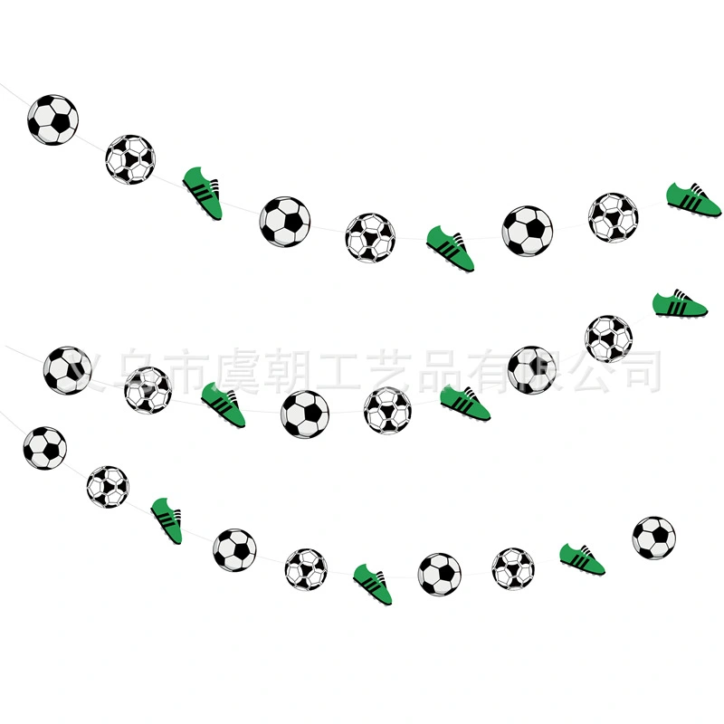 Football Themed Happy Birthday Banner Party Paper Decoration Hanging Football Decoration