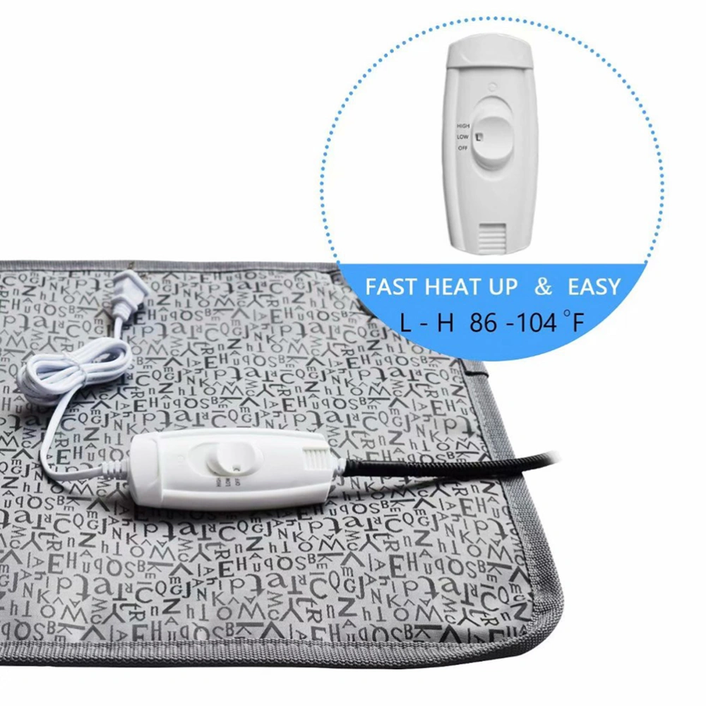 45 x 45 cm Pet Bed Heating Pad Temperature Control Dog Cat Bunny Kitty Heater Mat Warm Mate Blanket (Letter Type)