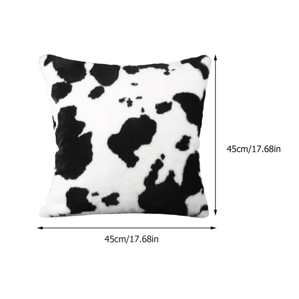 Throw Pillow Covers Cow Spots Decorative Square Cushion Covers Case for Home