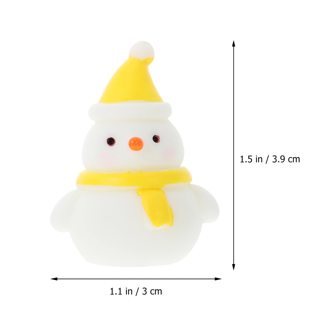 6pcs Christmas Snowman Micro Landscape Ornaments Christmas Theme Decorations