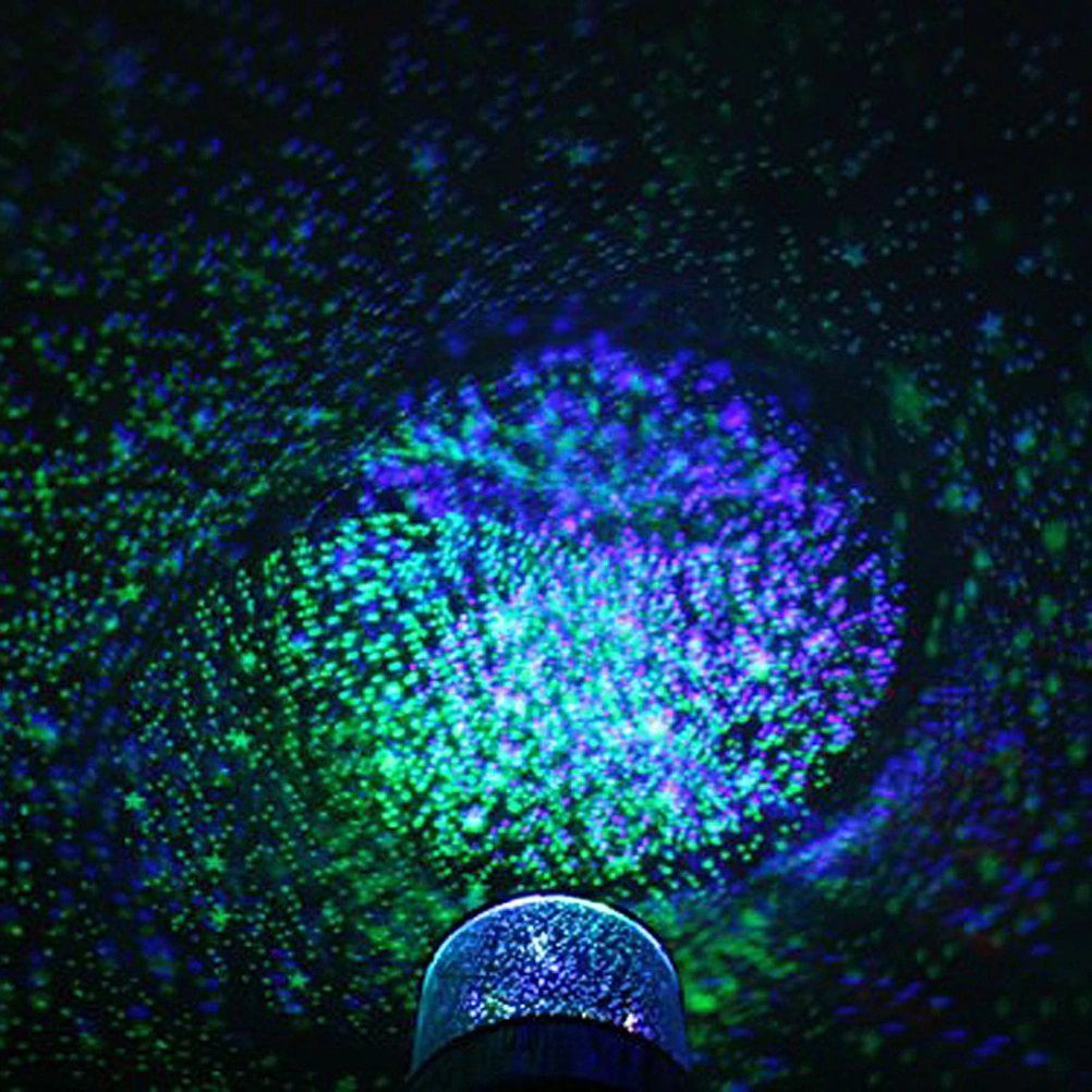 Fantastic Colorful Starry Sky LED Projector Twilight Romantic Night Light Lamp(Black)