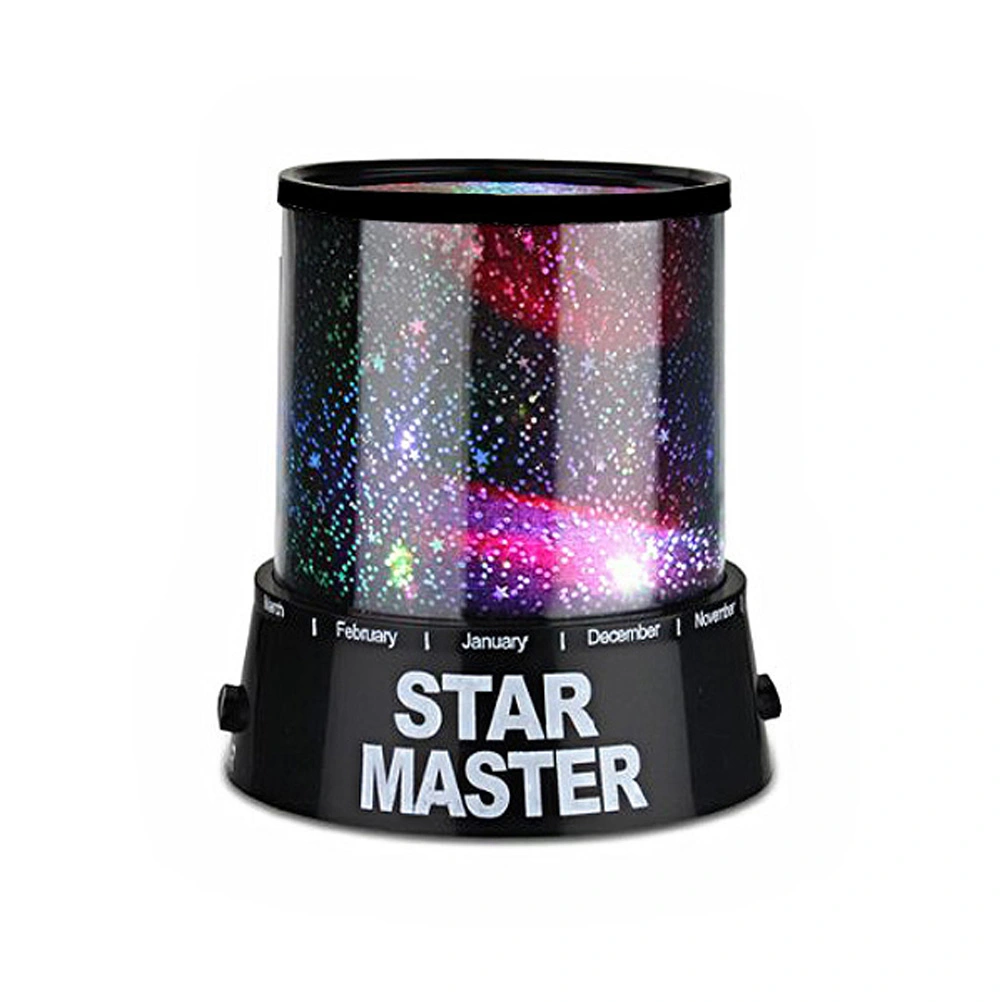 Fantastic Colorful Starry Sky LED Projector Twilight Romantic Night Light Lamp(Black)