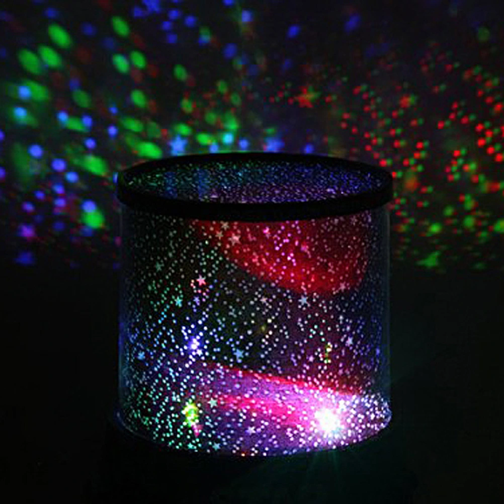 Fantastic Colorful Starry Sky LED Projector Twilight Romantic Night Light Lamp(Black)