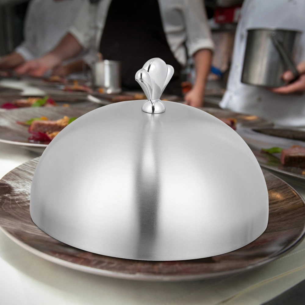 Stainless Steel Food Cover Dish Dust Cover Dome Steak Lid for Home Restaurant