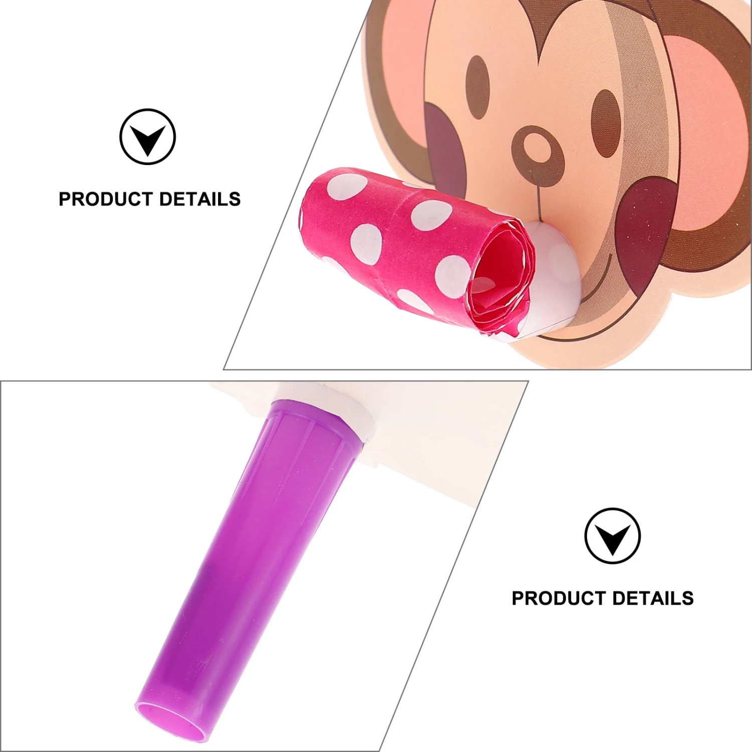 10 Sets Funny Birthday Party Blowouts Blowers Musical Party Blowouts Noisemakers (Monkey)