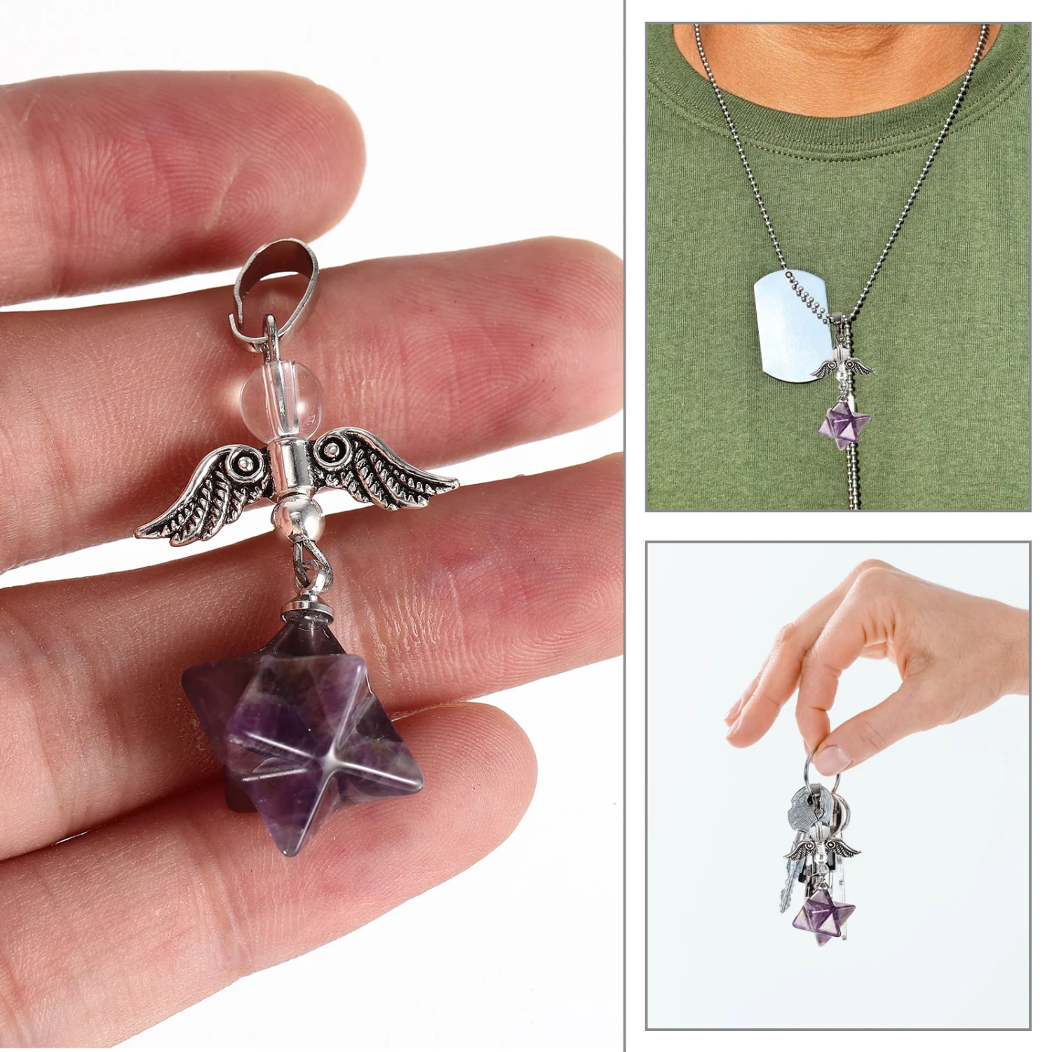 Crystal Necklace Jewelry Charm Earring Charm Necklace Pendant Wing Crystal Necklace Pendant