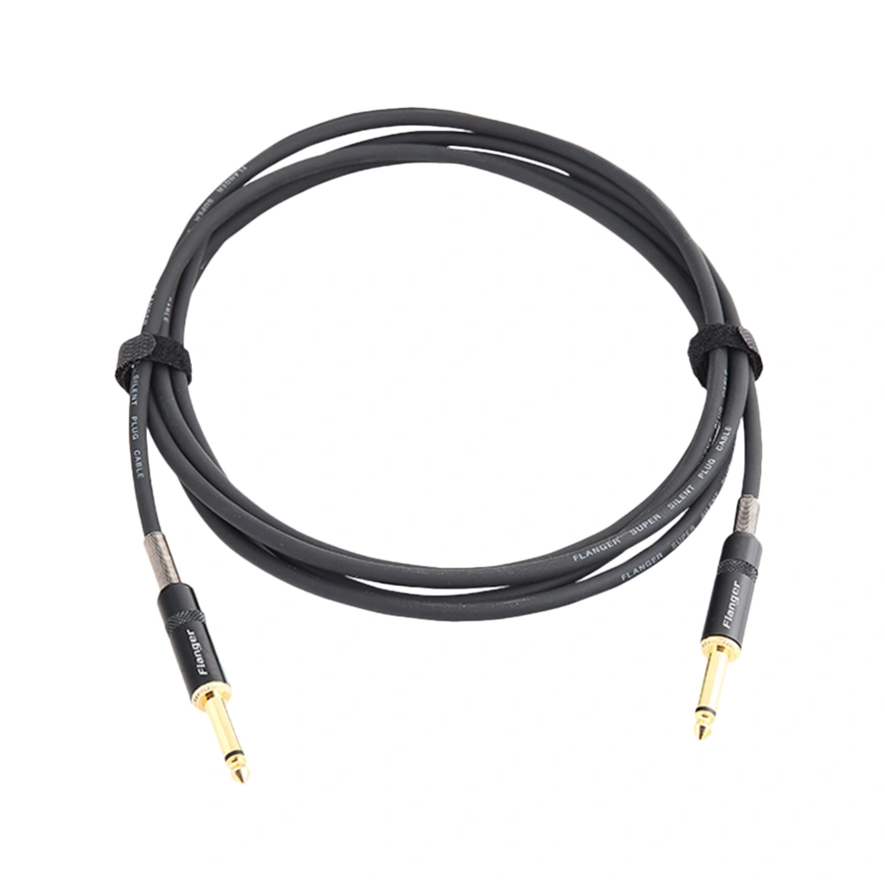 Electric Guitar Audio Line Noise Reduction Stereo Electric Guitar Line Audio Mute Connection Cable (Black 3 Meter)