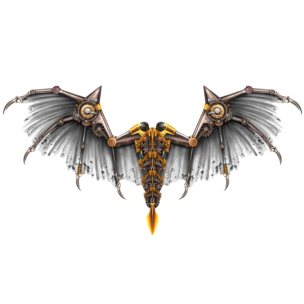 1PC Halloween Wings Steampunk Dragon Wings Foldable Non-woven Wings Cosplay Party Wings Halloween Carnival Supplies (Silver)