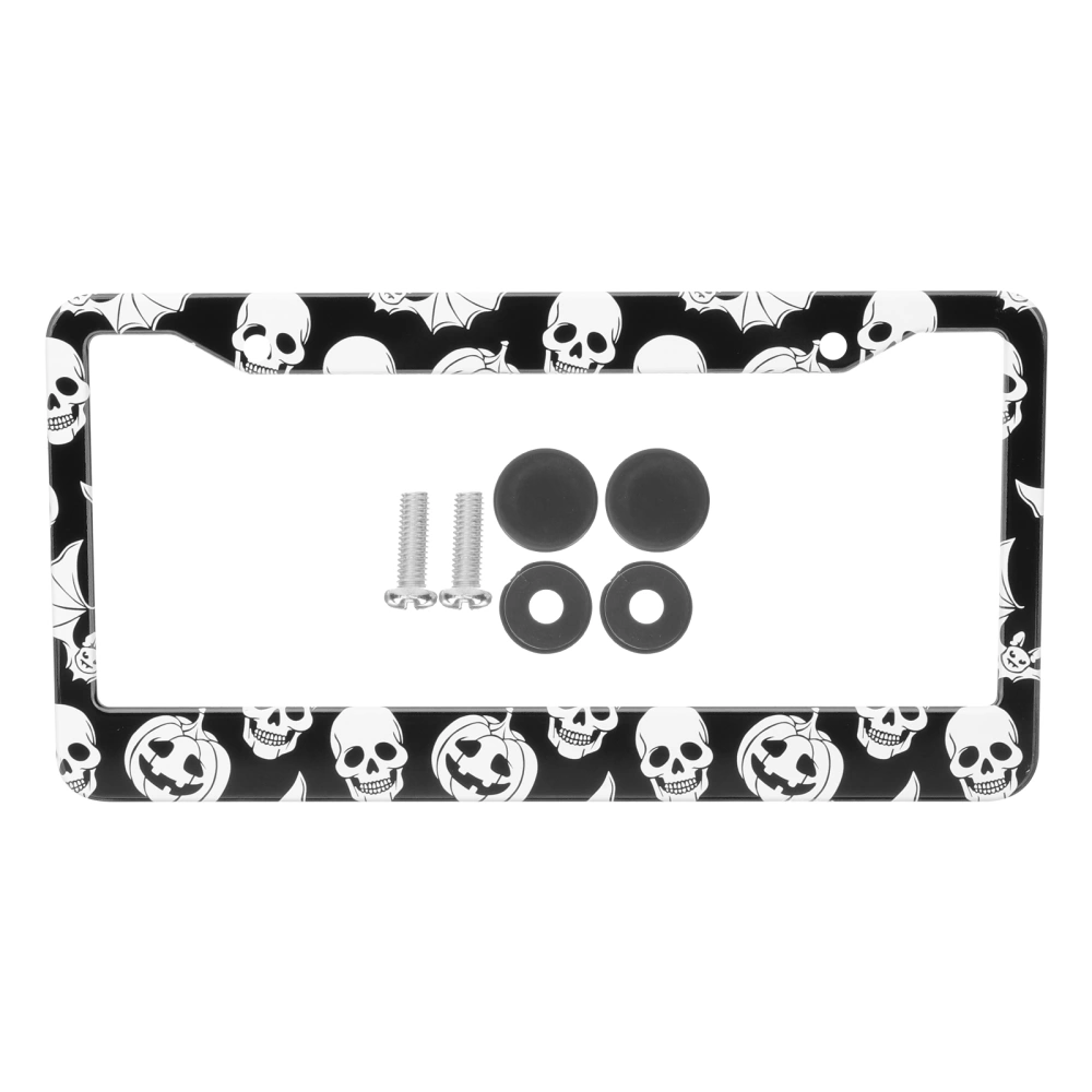 Skull License Plate Frame Car License Plate Cover Compatible for US Standard Vehicles