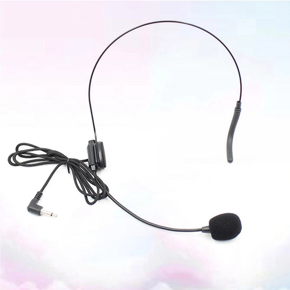 2pcs Vocal Wired Headset Microphone Condenser Mic for Voice Amplifier Speaker Mic Professional Best Singing Teaching Lectures (Black)