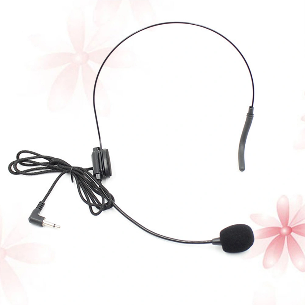 2pcs Vocal Wired Headset Microphone Condenser Mic for Voice Amplifier Speaker Mic Professional Best Singing Teaching Lectures (Black)