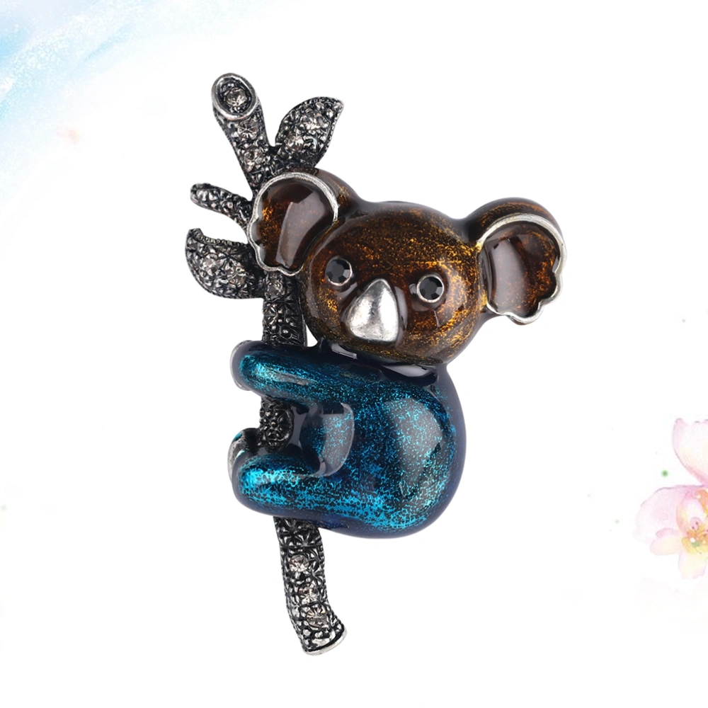 Koala Shaped Blue Brooch Easy Matching Creative and Durable Brooch