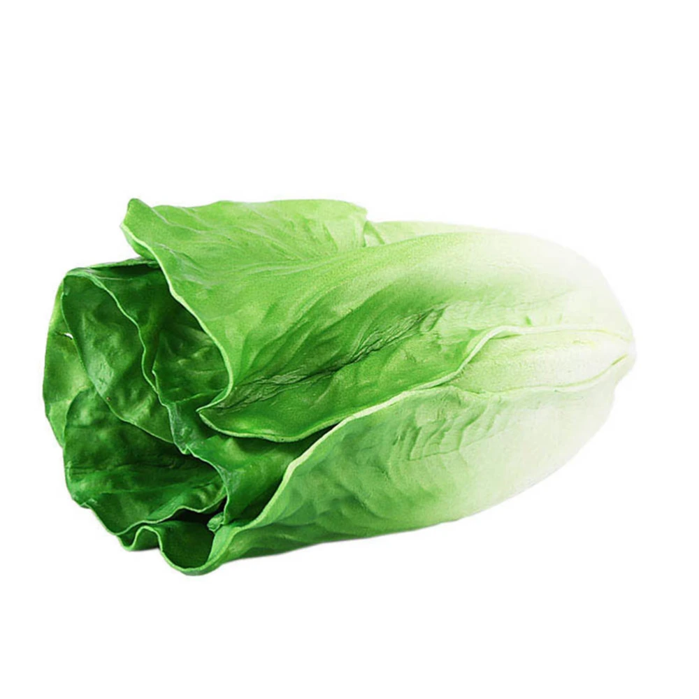 1pc Simulation Vegetables PU Food Shop Restaurant Cupboard Decoration Photography Prop (Lettuce)