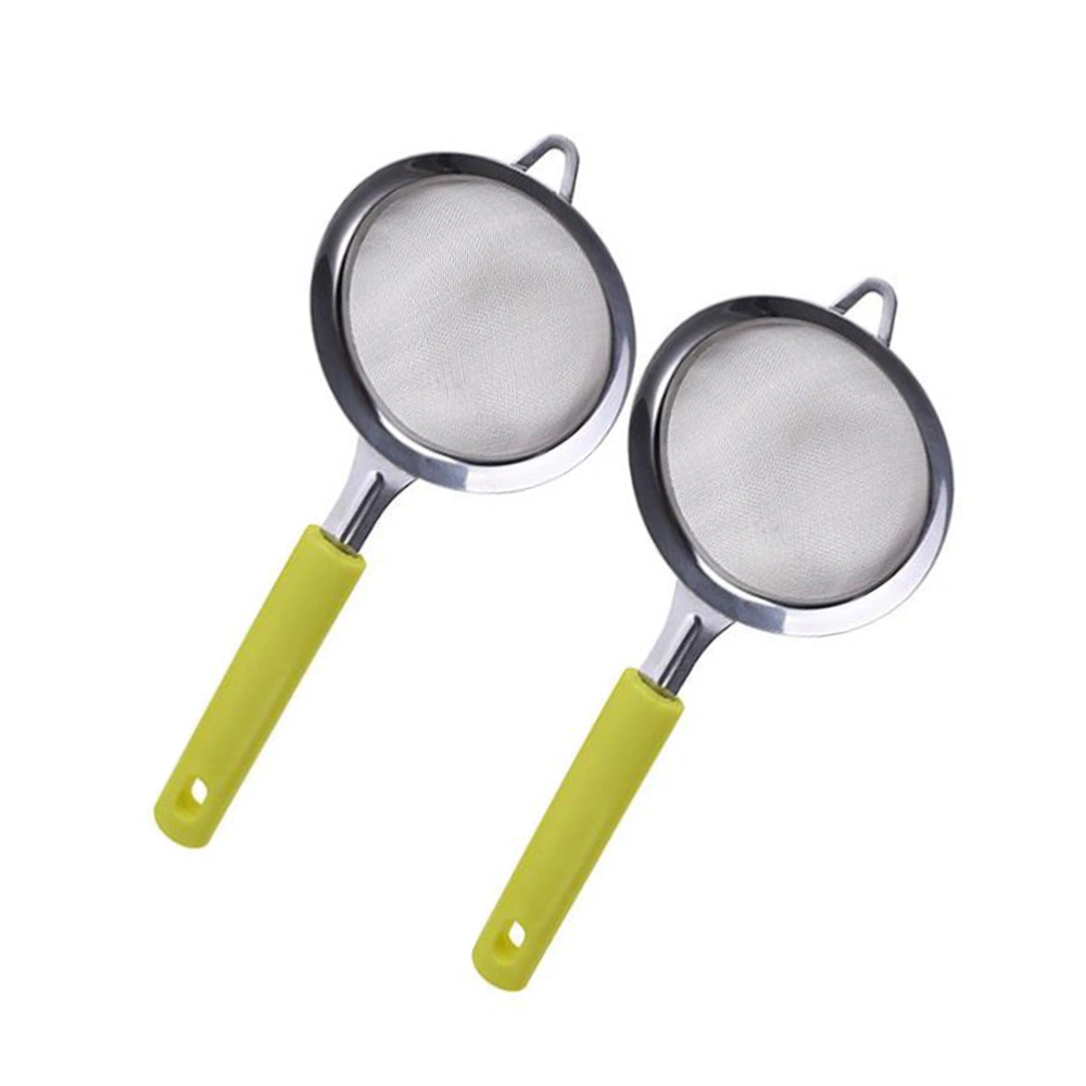 2pcs Food Strainer Hand Held Flour Sifters Fine Powder Colander Mesh Food Sieve Strainer Sugar Sifter Tea Filter Baking Tools