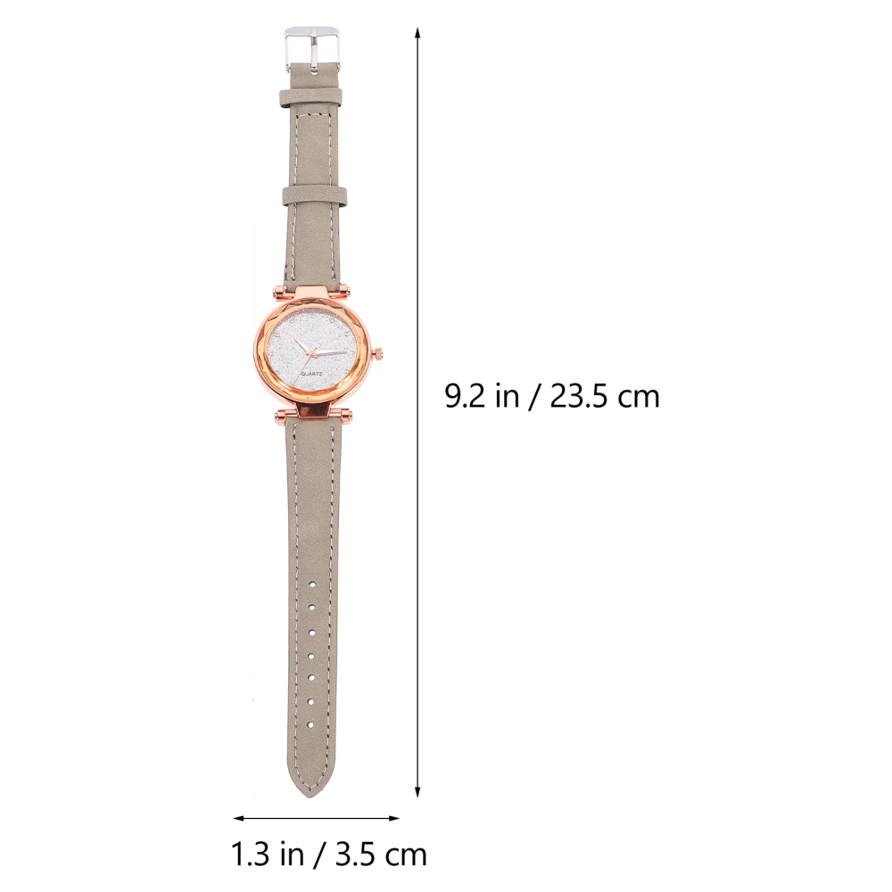 2 Pcs Modern Watches Unisex Wristwatch Grey Fashion Watch Luminous Watches