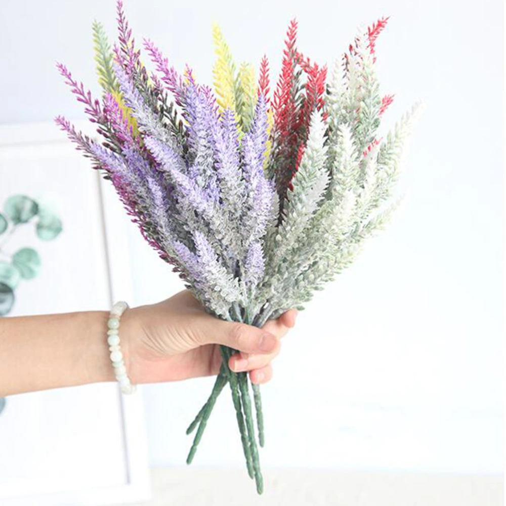 3 PCs Simulated Artificial Lavender Flower Bundle for Bouquet Home Office Wedding Decoration (Pink)