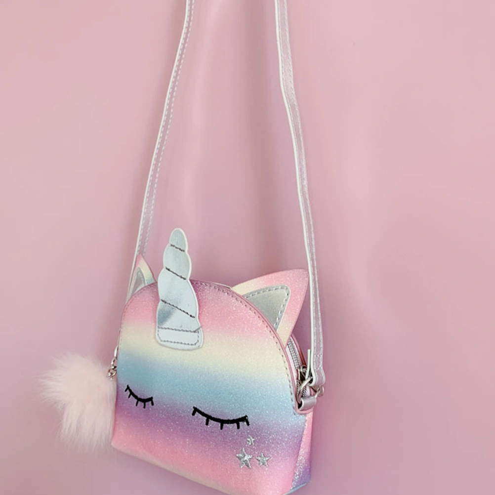 Mini Unicorn Cross-shoulder Purse Cartoon Crossbody Bags Charge Purse for Kids Girl Size Small