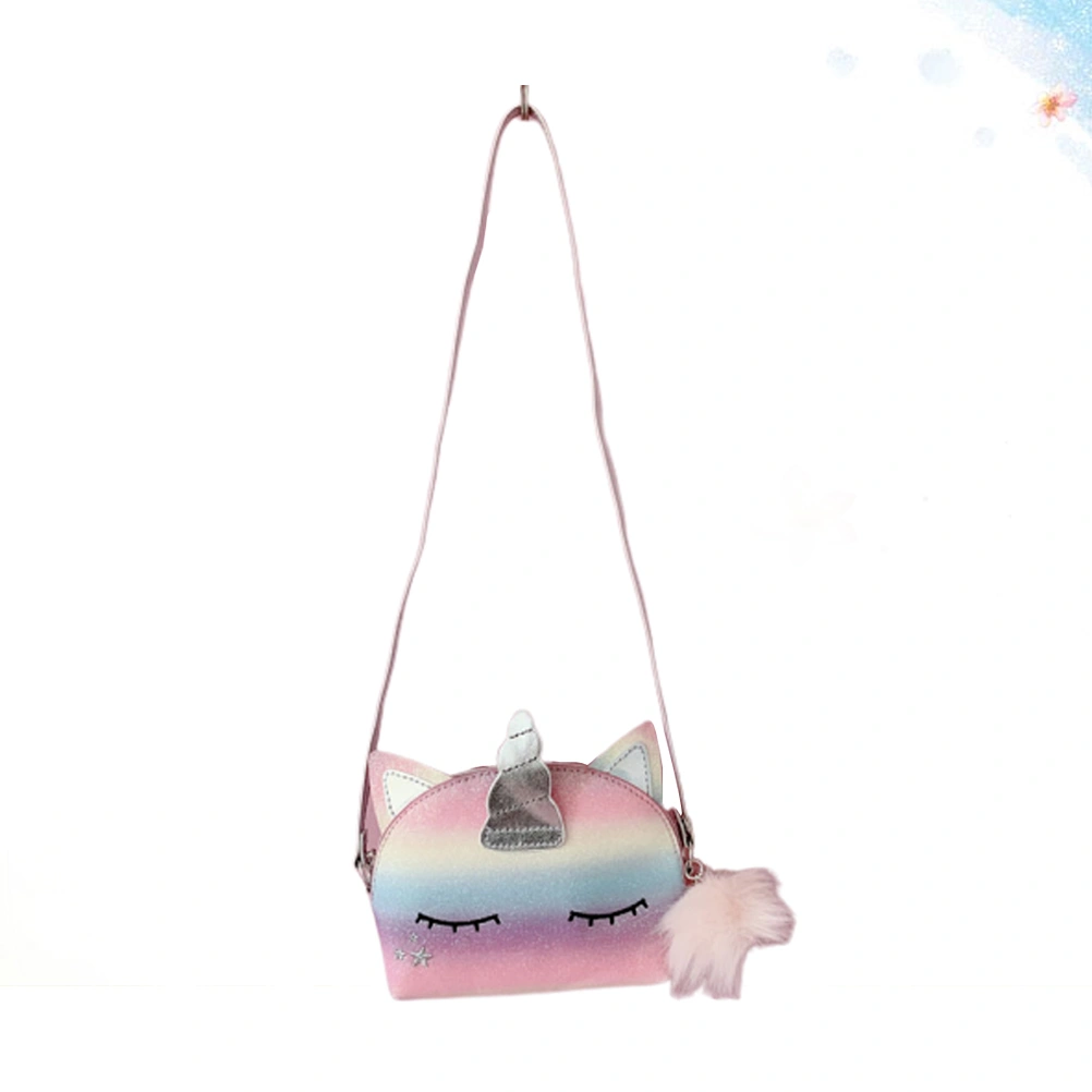 Mini Unicorn Cross-shoulder Purse Cartoon Crossbody Bags Charge Purse for Kids Girl Size Small